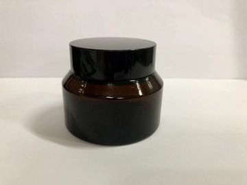 il vetro ambrato scuro riutilizzabile di 30g 50g stona le bottiglie crema per l'imballaggio cosmetico di vetro dei cosmetici