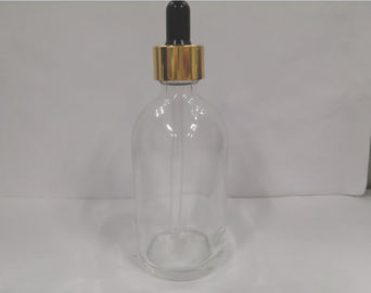 le bottiglie cosmetiche di vetro del contagoccia 100ml con oro Shinny la pittura e la stampa su ordinazione del collare