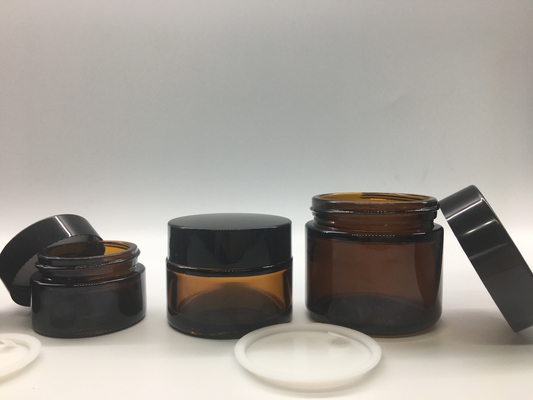 colore 120ml Amber Glass Jar di 5g Mini Glass Cosmetic Jar Brown