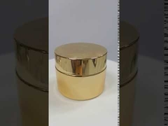 Empty Glass Cream Jar For Cosmetic Packaging Plastic Cap