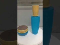 Round Luxury Glass Cosmetic Pump Bottle For Skincare Packaging