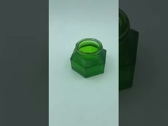 Vaso per cosmetici Imballaggio 50g Vaso di crema di smeraldo con finitura in legno Vaso di crema con tappo di plastica