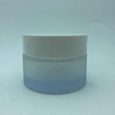 Vaso cosmetico 100ml con rivestimento spray Ice flower, vaso con tappo bianco, vaso per crema, packaging per la cura della pelle OEM