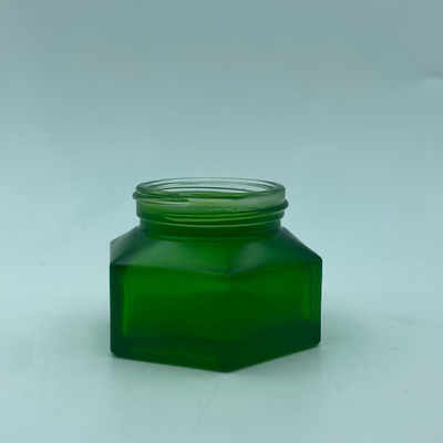Vaso per cosmetici Imballaggio 50g Vaso di crema di smeraldo con finitura in legno Vaso di crema con tappo di plastica