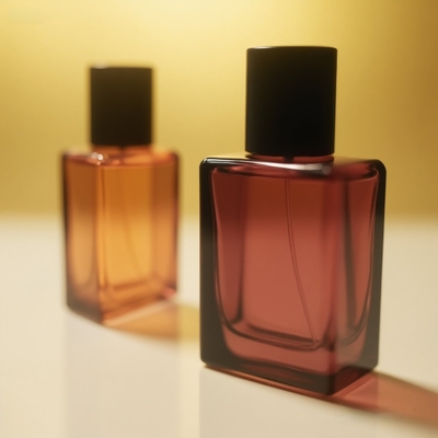 25 ml bottiglia di vetro per profumi rettangolare piatta OEM marchio privato confezione cosmetica bottiglia produttore