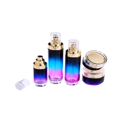 colore porpora d'imballaggio cosmetico di pendenza del vetro da bottiglia della pompa 40ml