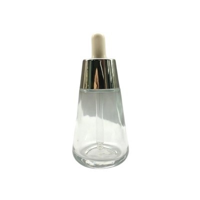 Colore che lacca il cono bianco del contagoccia del contagoccia del collare di bambù di vetro della bottiglia 30ml