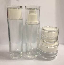 Bottiglie cosmetiche di vetro Skincare della lozione e del barattolo riciclate giro che imballa la pittura ed il Silkscreen dell'OEM per trucco