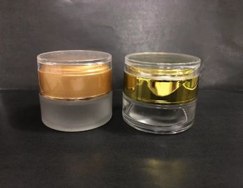 I barattoli cosmetici di vetro riutilizzabili della crema di fronte del barattolo, contenitori di Skincare scremano le bottiglie vario Cplor