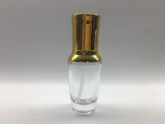 Il cosmetico di vetro del ODM dell'OEM imbottiglia la stampa olografica della stagnola 30ml con la pompa