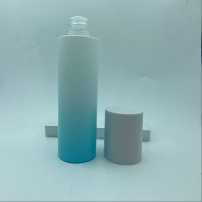 Imballaggio cosmetico Cura della pelle Tonatore di vetro a gradiente blu chiaro con tappo a vite