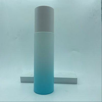 Imballaggio cosmetico Cura della pelle Tonatore di vetro a gradiente blu chiaro con tappo a vite