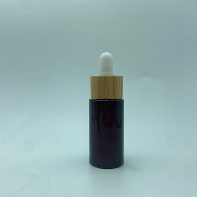 15ml Bottiglia di olio essenziale rosso scuro Bottiglia di goccia di vetro Imballaggio cosmetico per olio di siero Logo e verniciatura personalizzati OEM