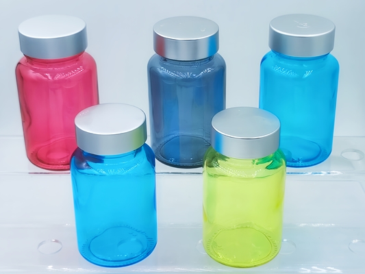 Flacone capsula in vetro da 100 ml per capelli, flacone rotondo in vetro a capsula per siero occhi e siero viso OEM
