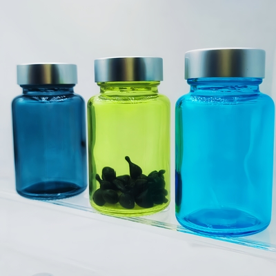 Flacone capsula in vetro da 100 ml per capelli, flacone rotondo in vetro a capsula per siero occhi e siero viso OEM