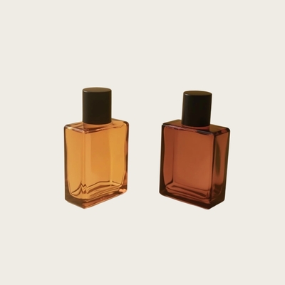 25 ml bottiglia di vetro per profumi rettangolare piatta OEM marchio privato confezione cosmetica bottiglia produttore