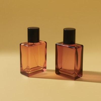 25 ml bottiglia di vetro per profumi rettangolare piatta OEM marchio privato confezione cosmetica bottiglia produttore