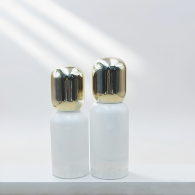 Confezioni cosmetiche in vetro per lozioni, vasetti per crema, contenitori per la cura della pelle con tappo rotondo dorato