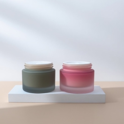 barattoli cosmetici di vetro blu della crema di 20g 30g 50g, OEM crema d'imballaggio cosmetico delle bottiglie del barattolo di vetro