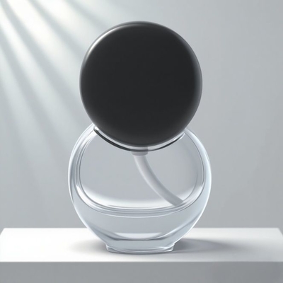 Flacone rotondo personalizzabile da 30 ml per fondotinta in vetro con fondo spesso, flacone per primer e siero per prodotti cosmetici