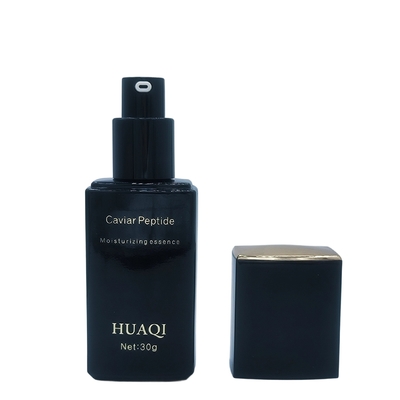 Wholesale Luxury 30ml Square Makeup Primer Serum Pump Bottle per cosmetici con tappo per stampa di logo personalizzato