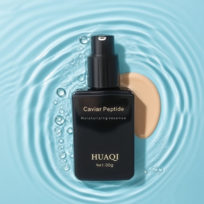 Wholesale Luxury 30ml Square Makeup Primer Serum Pump Bottle per cosmetici con tappo per stampa di logo personalizzato