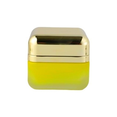 Placchi i barattoli cosmetici di vetro del quadrato di ISO9001 50g scremano l'OEM delle bottiglie