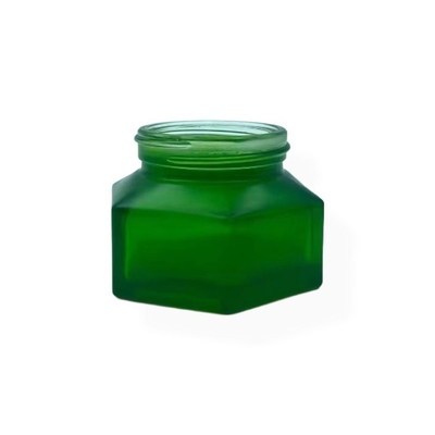 Vaso per cosmetici Imballaggio 50g Vaso di crema di smeraldo con finitura in legno Vaso di crema con tappo di plastica