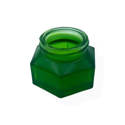Vaso per cosmetici Imballaggio 50g Vaso di crema di smeraldo con finitura in legno Vaso di crema con tappo di plastica