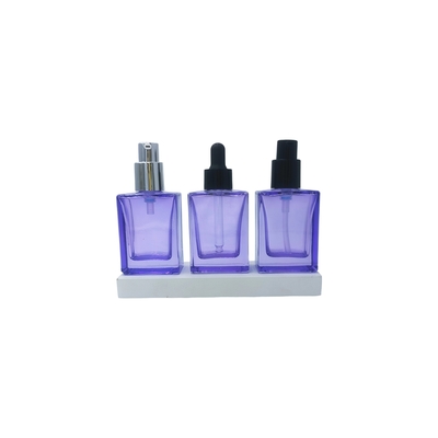 Flacone di siero per occhi in vetro quadrato da 30 ml personalizzabile con contagocce per siero cosmetico - Riciclabile