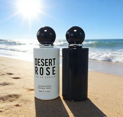 Flacone di profumo cilindrico dritto in stile minimalista diretto dalla fabbrica da 50 ml con tappo a sfera rotondo