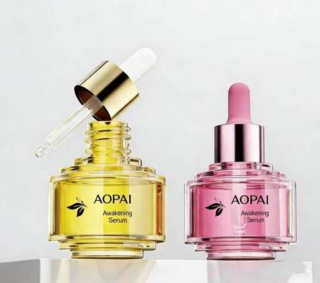 Lussuoso flacone contagocce in vetro bicolore da 30 ml. Nuovo elegante design step-up per la bottiglia di olio essenziale per la cura della pelle