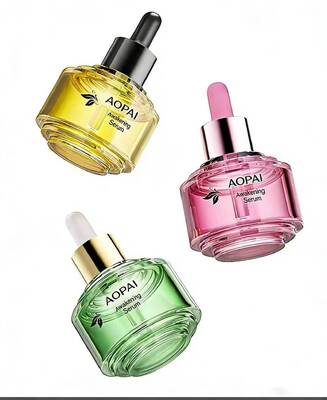 Lussuoso flacone contagocce in vetro bicolore da 30 ml. Nuovo elegante design step-up per la bottiglia di olio essenziale per la cura della pelle