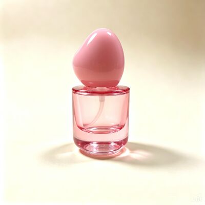 Flacone in vetro di lusso da 30 ml per fondotinta, fondo spesso e rotondo, spalla piatta, tappo di forma speciale, contenitore in vetro per fondotinta liquido