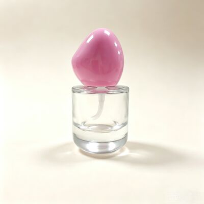 Flacone in vetro di lusso da 30 ml per fondotinta, fondo spesso e rotondo, spalla piatta, tappo di forma speciale, contenitore in vetro per fondotinta liquido