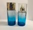 Le bottiglie crema cosmetiche di vetro blu/bottiglia riutilizzabile della pompa hanno personalizzato il logo ed il colore