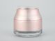 Bottiglie crema di vetro rosa Logo And Color su misura d'imballaggio cosmetico della lozione del barattolo