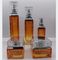 Bottiglie di vetro Amber Cream Jars Skin Care della lozione del quadrato che imballa OEM