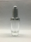 Contagoccia d'argento di lusso della bottiglia 30ml del contagoccia del vetro trasparente per l'olio essenziale del siero